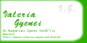 valeria gyenei business card